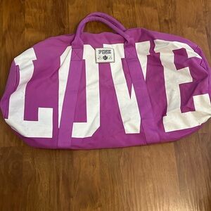 Victorias Secret Purple Duffle Bag Large